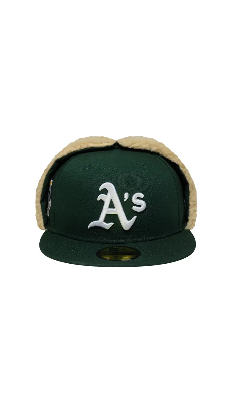 59FIFTY Fitted Dogear Athletics MLB World Series Verde Scuro
