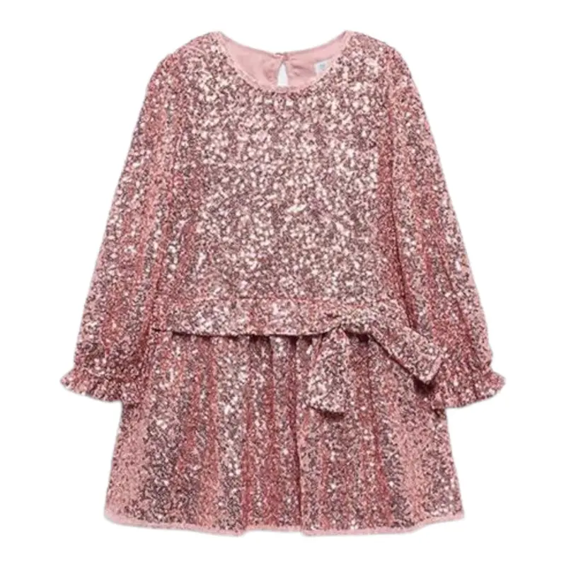 Abel & Lula Abito tinta unita con Paillettes Rosa per Bambina