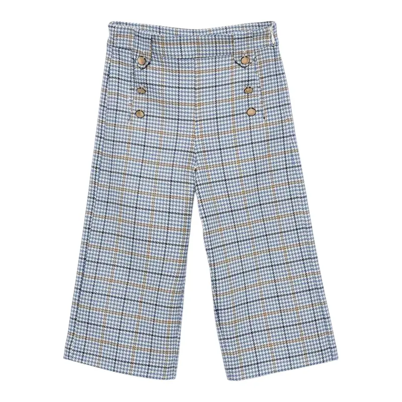 Abel & Lula Pantalone Stampa Fantasia Modello Palazzo Blu per Bambina