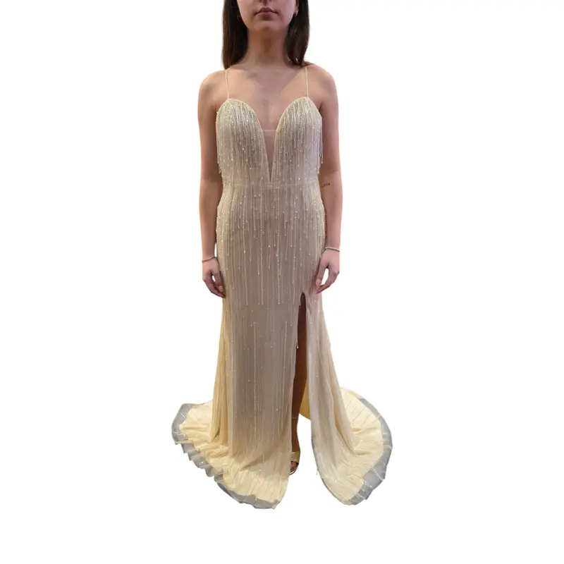 Abito donna con spalline sottili e spacco
