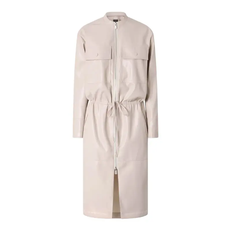Abito Donna midi effetto pelle con zip