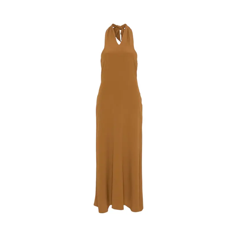 Abito donna midi in crêpe de chine