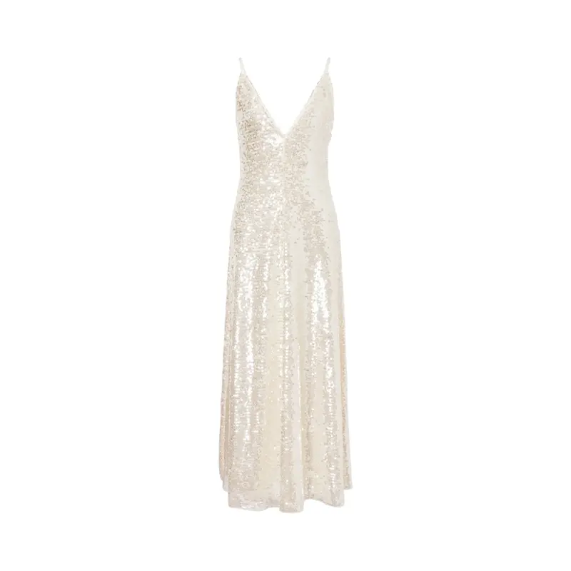 Abito lungo in paillettes
