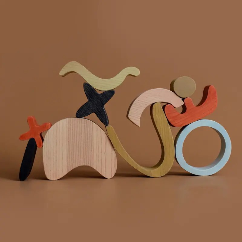 Abstract art building blocks