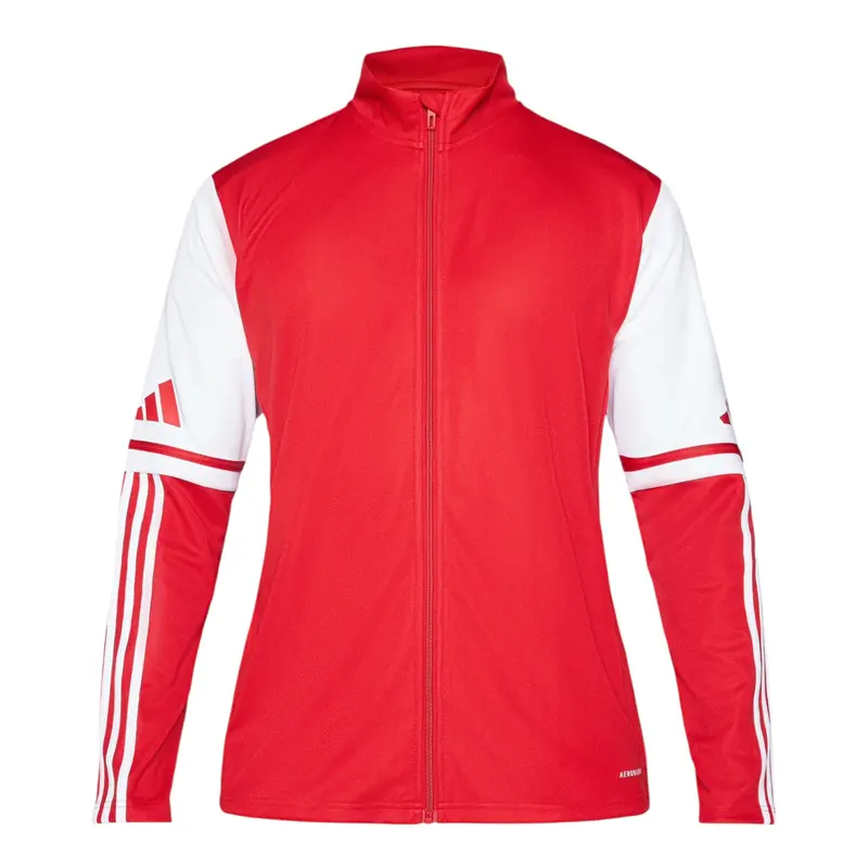 Adidas Felpa con Zip tinta unita Rosso per Bambino