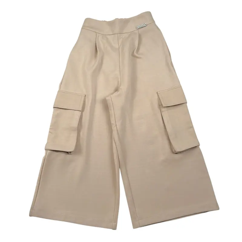 Alice Pi Pantalone tinta unita con Tasconi Beige per Neonata