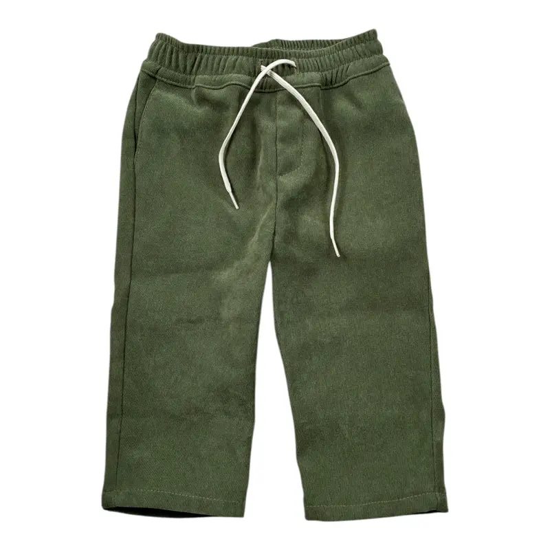 Ambaraba' Pantalone tinta unita con Elastico In Vita Verde per Neonato