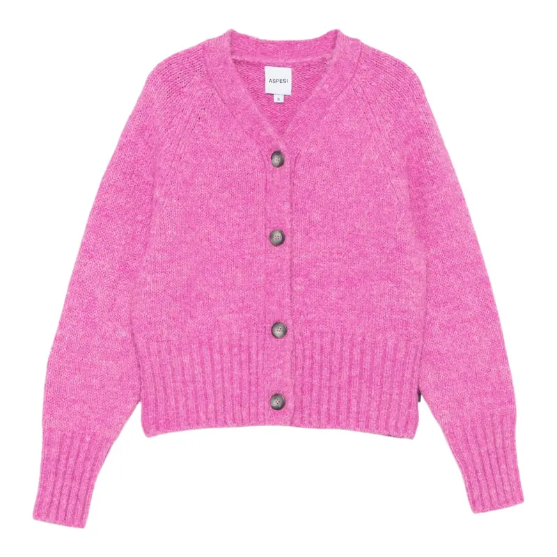 Aspesi Cardigan tinta unita Rosa per Bambina