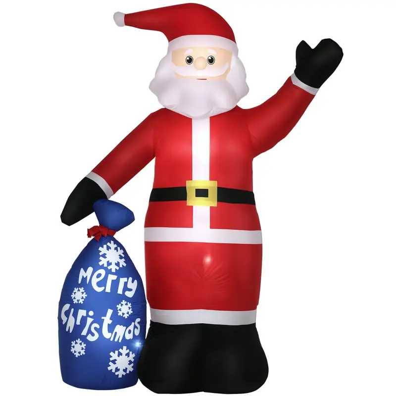 Babbo Natale Gonfiabile 238 cm con Luci LED Bianche