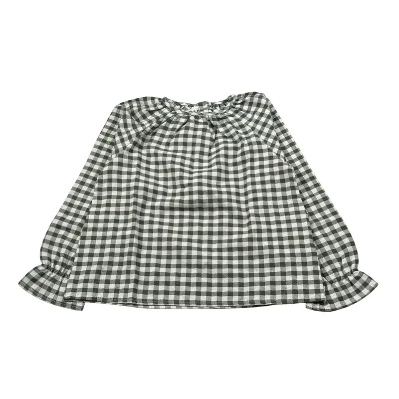 Babe & Tess Camicia Manica Lunga Fantasia Quadretti Verde per Bambino