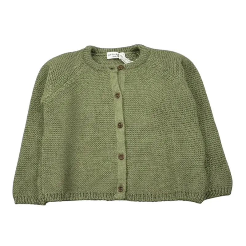 Babe & Tess Cardigan tinta unita Verde per Bambino