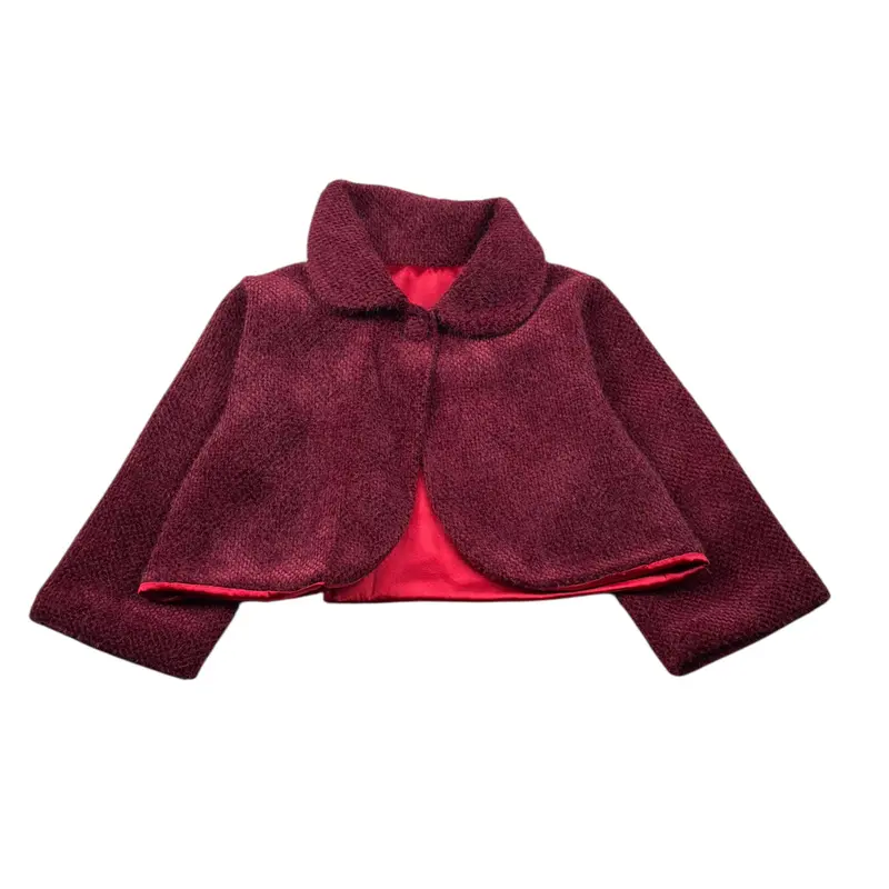 Baby Vip Giacca tinta unita Bordeaux per Neonata