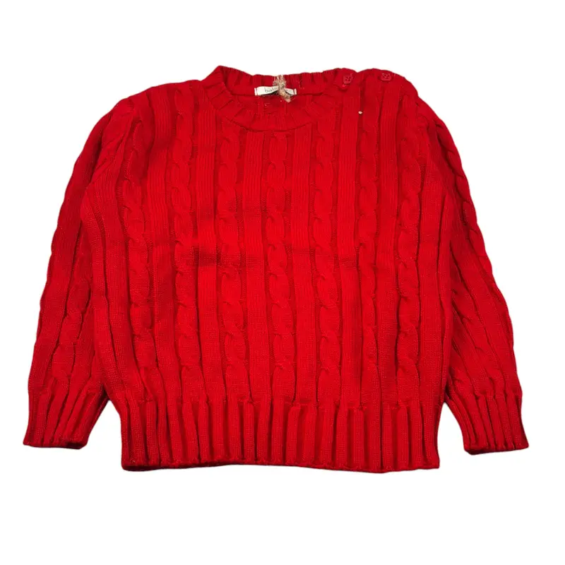 Baby Vip Maglia Girocollo tinta unita Rosso per Neonato