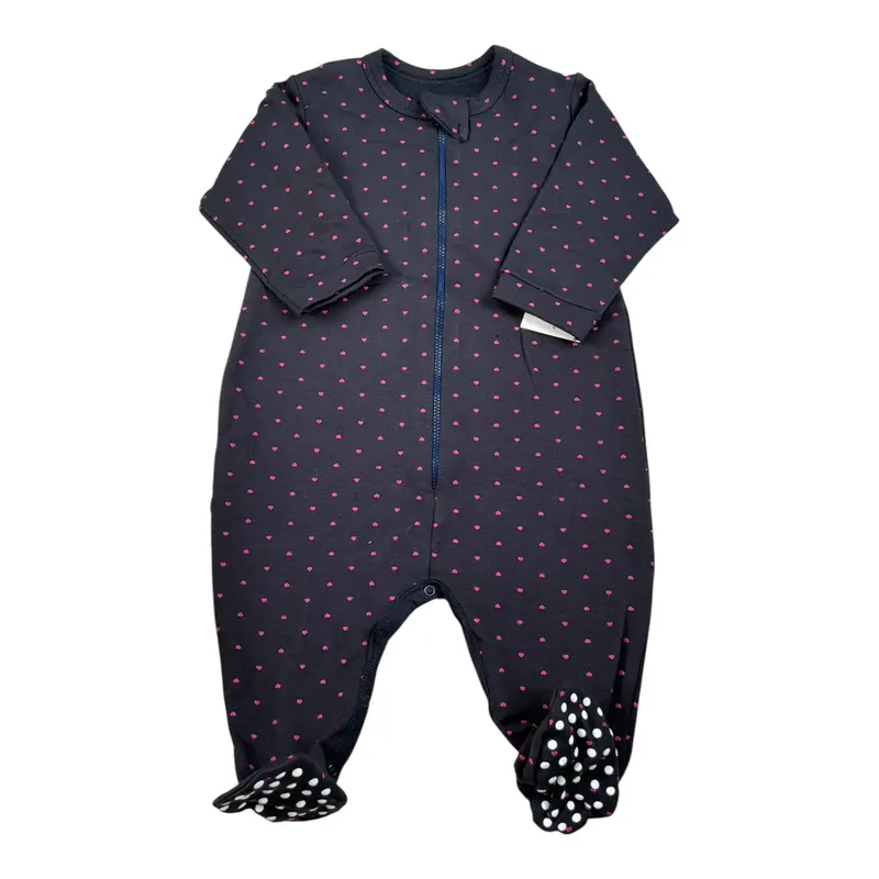 Baby Vip Tutina tinta unita con Cuori Blu per Neonata