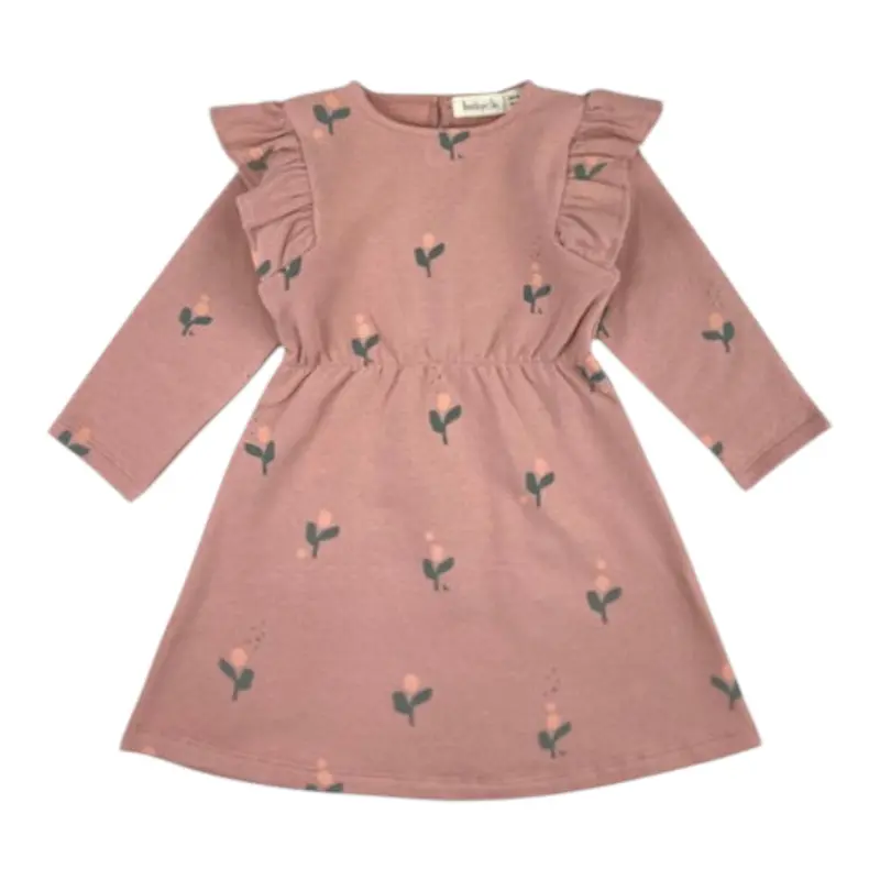Babyclic Abito Manica Lunga tinta unita Rosa per Bambina