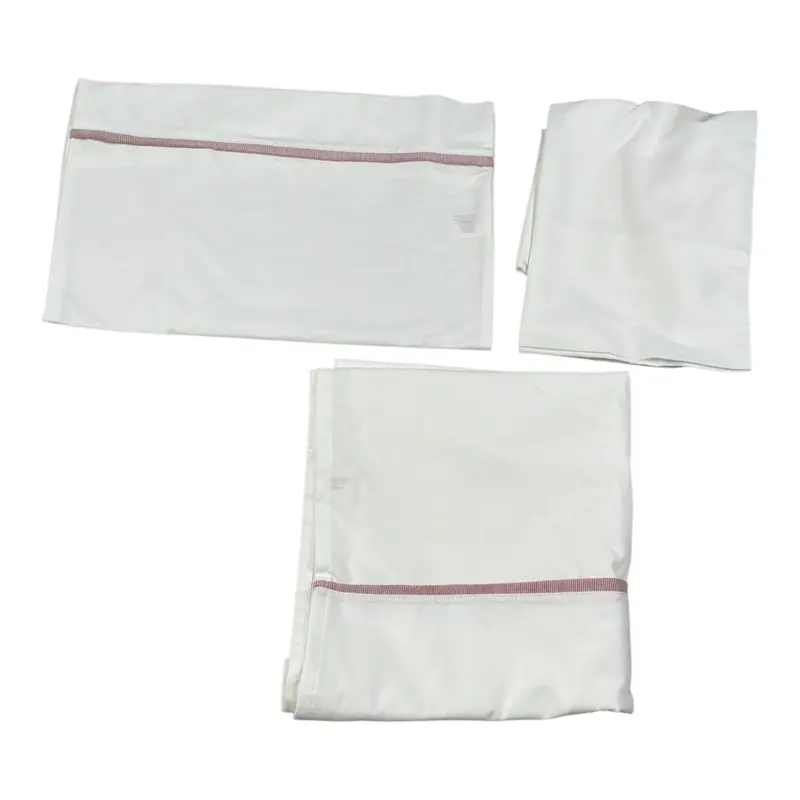 Babyvip Lenzuola Set 3Pz tinta unita Bianco per Neonata