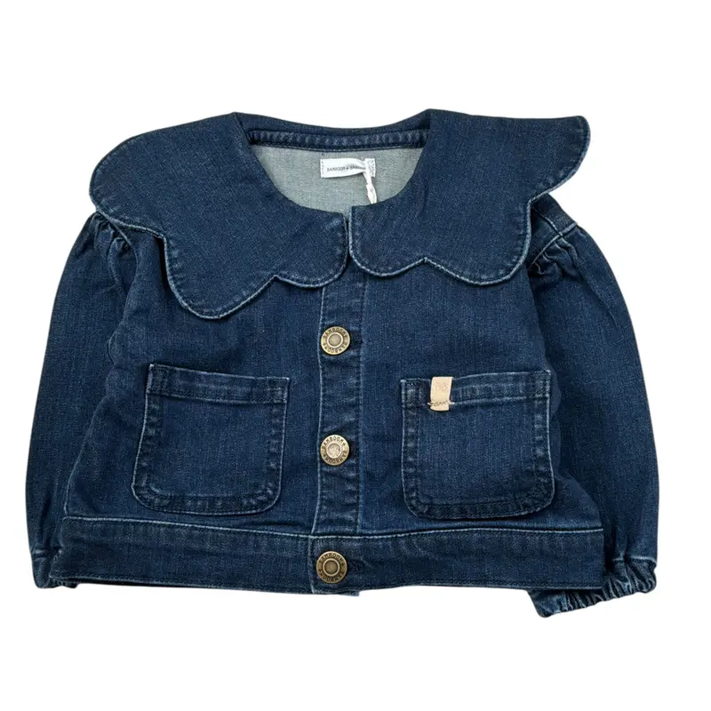 Bamboom+Babies Giacca tinta unita In Denim Blu per Neonata