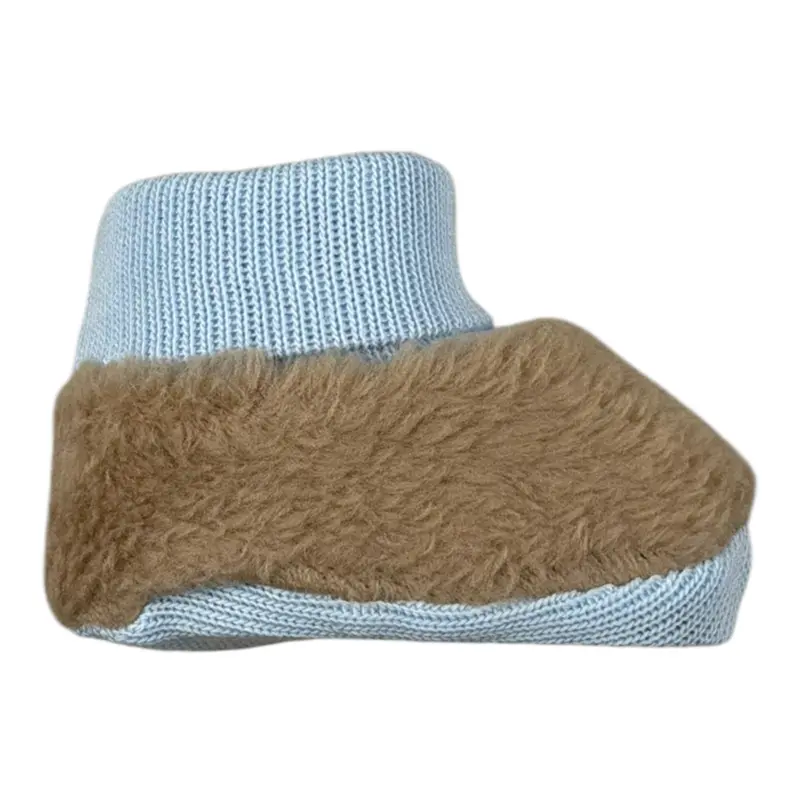 Barcellino Babbucce tinta unita Teddy Beige per Neonato