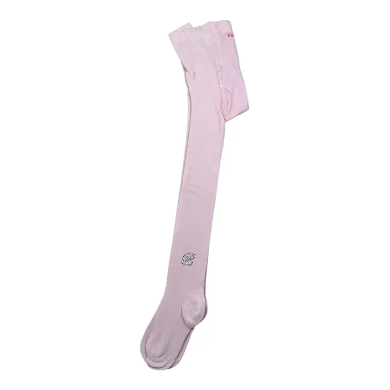 Barcellino Calze tinta unita con Logo Rosa per Neonata