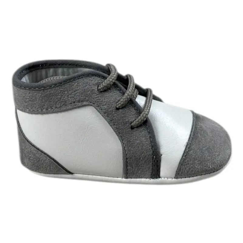 Barcellino Sneakers tinta unita con Lacci Bianco per Neonato