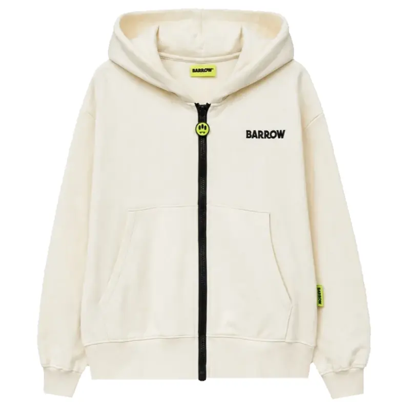 Barrow Retro Logo Full Zip Hoodie Uomo