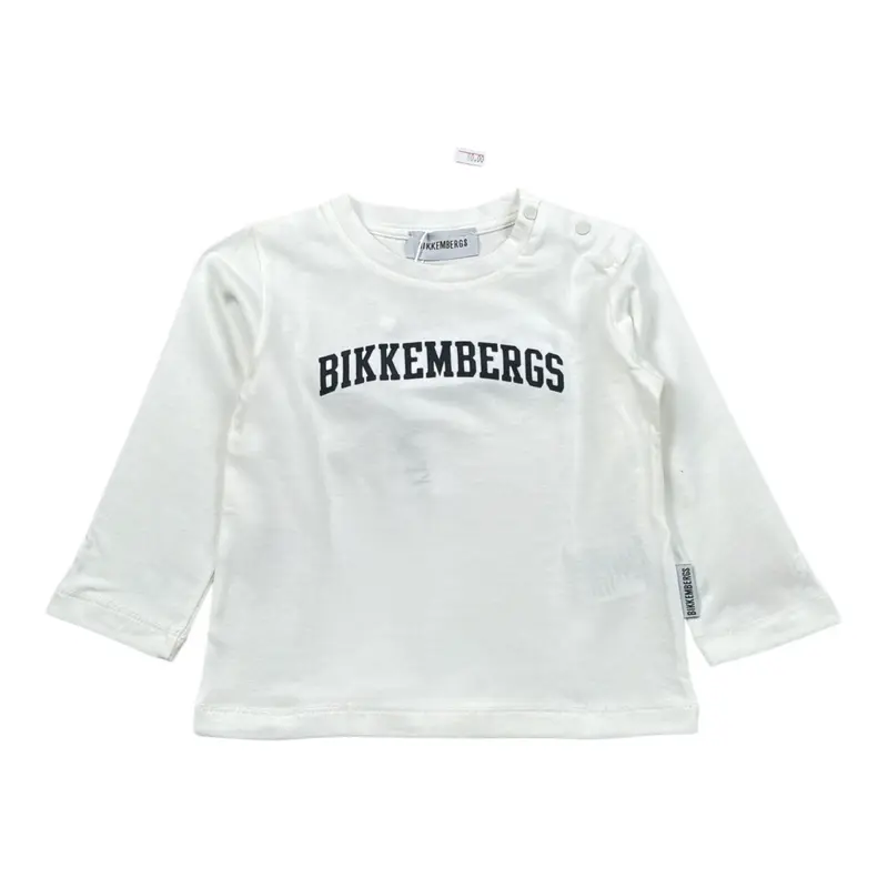 Bikkembergs Shirt tinta unita con Stampa Bianco per Neonato