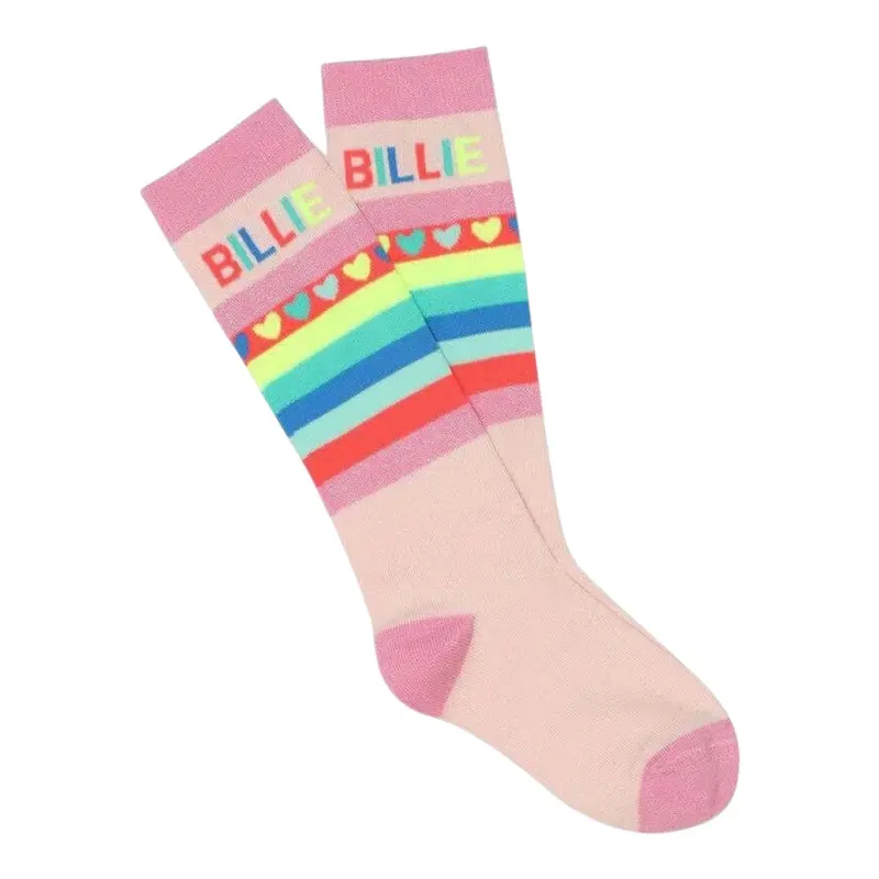 Billieblush Calzini tinta unita con Ricami Rosa per Bambina