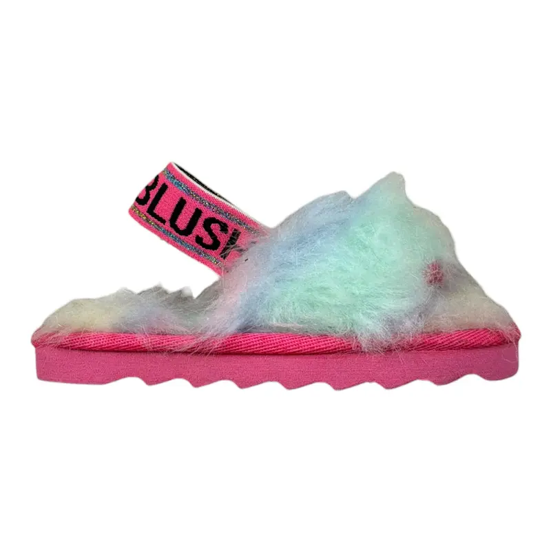 Billieblush Ciabatta Peluche Cn Elastico Rosa per Bambina