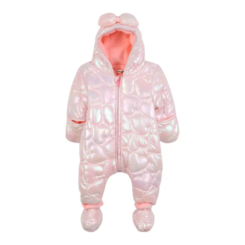 Billieblush Eskimo tinta unita con Cappuccio Rosa per Neonata