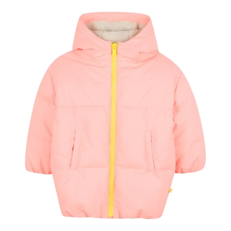 Billieblush Giubbino tinta unita con Cappuccio Pesca per Bambina