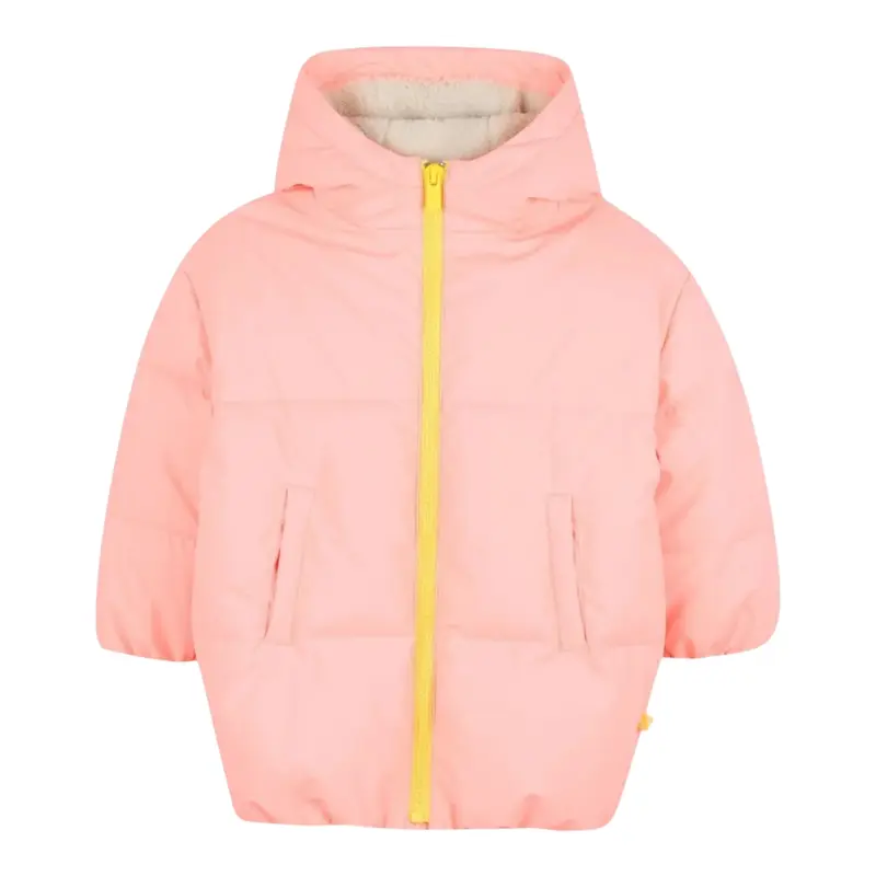 Billieblush Giubbino tinta unita con Cappuccio Rosa per Bambina