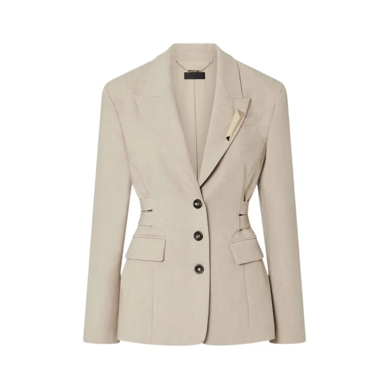 Blazer donna mélange con fibbie