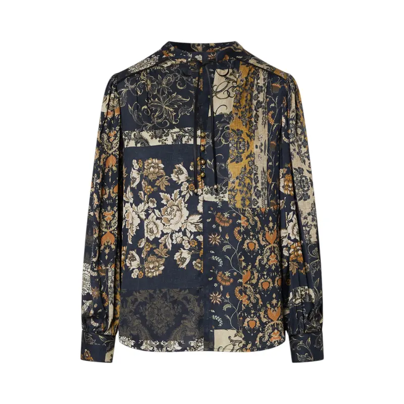Blusa donna con stampa all-over