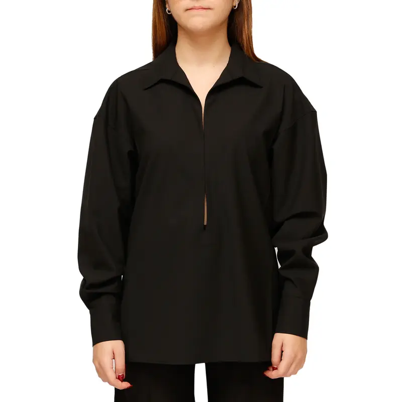 Blusa donna in fresco lana