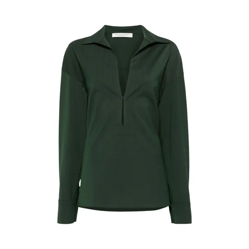 Blusa donna in fresco lana