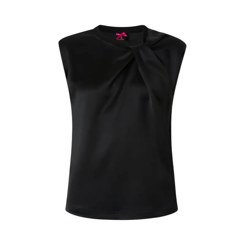 Blusa donna senza maniche in satin