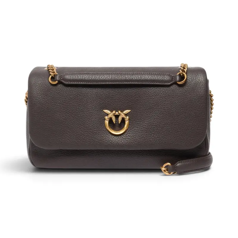 Borsa donna a tracolla media Love Bag Click Soft Horizontal in pelle fiore
