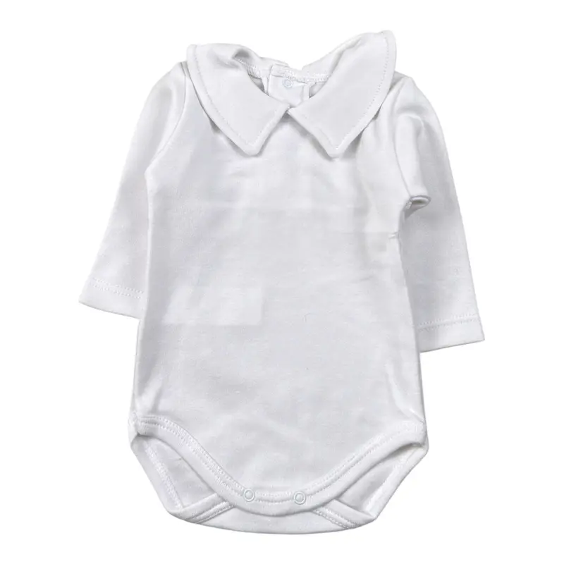 Calamaro Body tinta unita con Colletto Bianco per Bambina