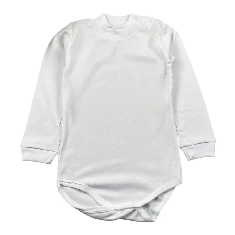 Calamaro Body tinta unita Mezzo Collo Bianco per Bambina