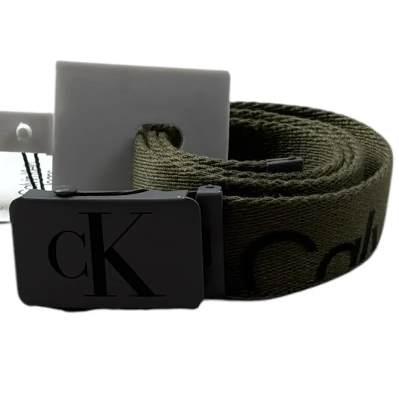 Calvin Klein Cintura Bicolore con Logo Verde per Bambina