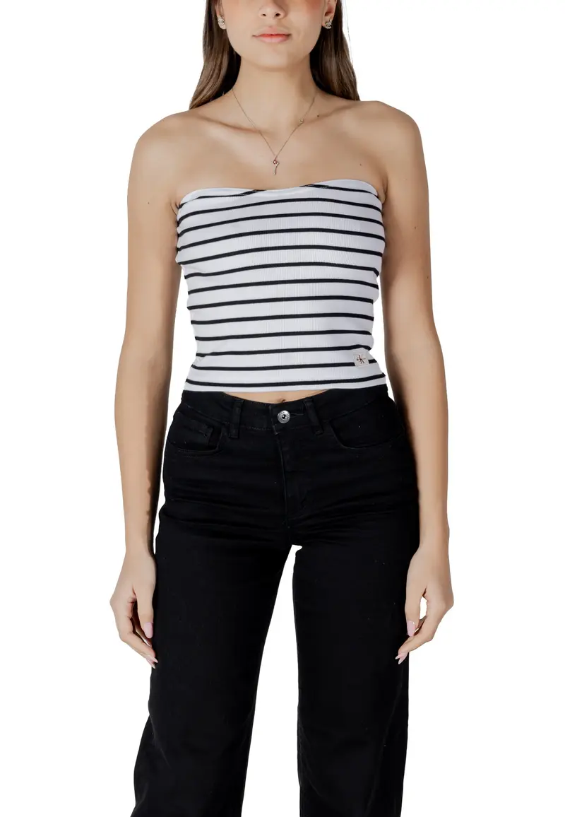 Calvin Klein Jeans Top Donna Calvin Klein Jeans J20J225310 white  Bianco