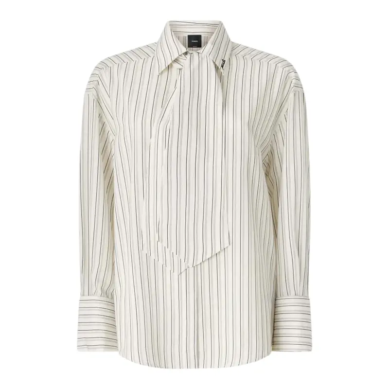 Camicia Donna a righe con cravatta