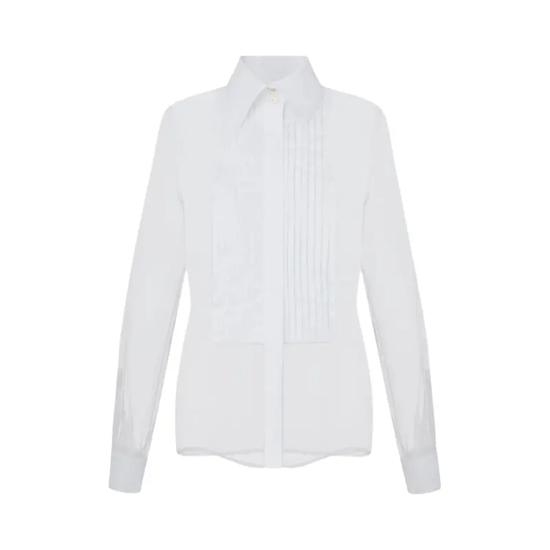 Camicia donna in organza e cotone