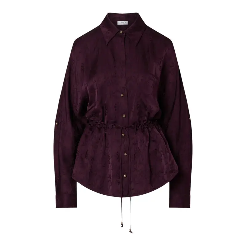 Camicia donna in raso jacquard