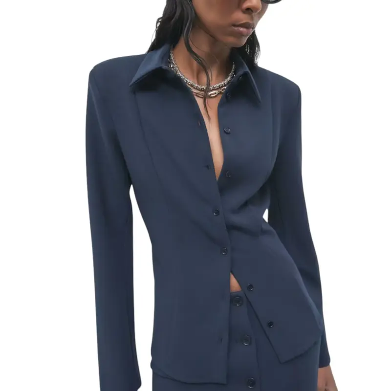 Camicia donna strutturata in tela