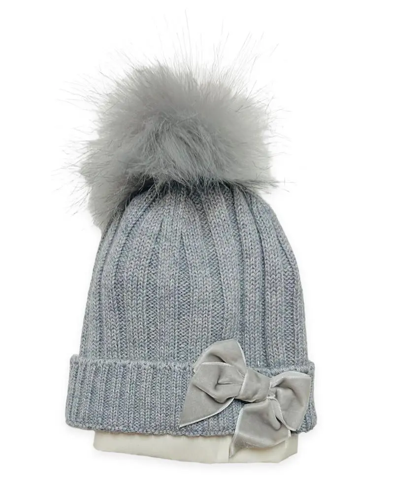 Cappello Con fiocco in Misto Lana