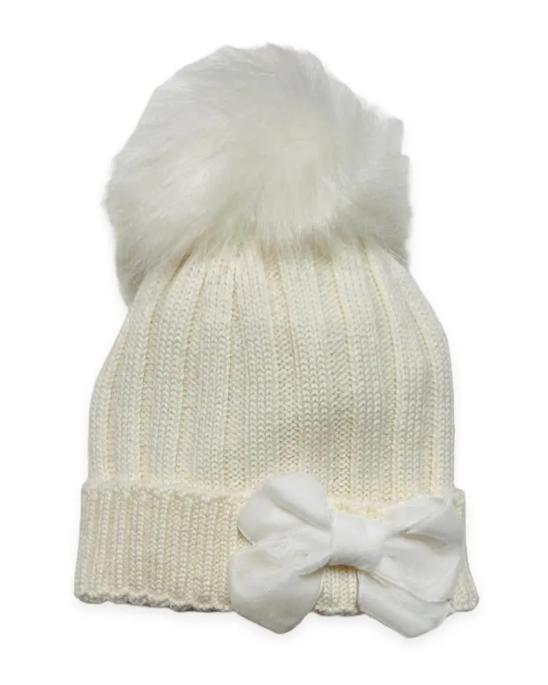 Cappello Con fiocco in Misto Lana