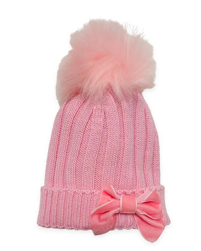 Cappello Con fiocco in Misto Lana