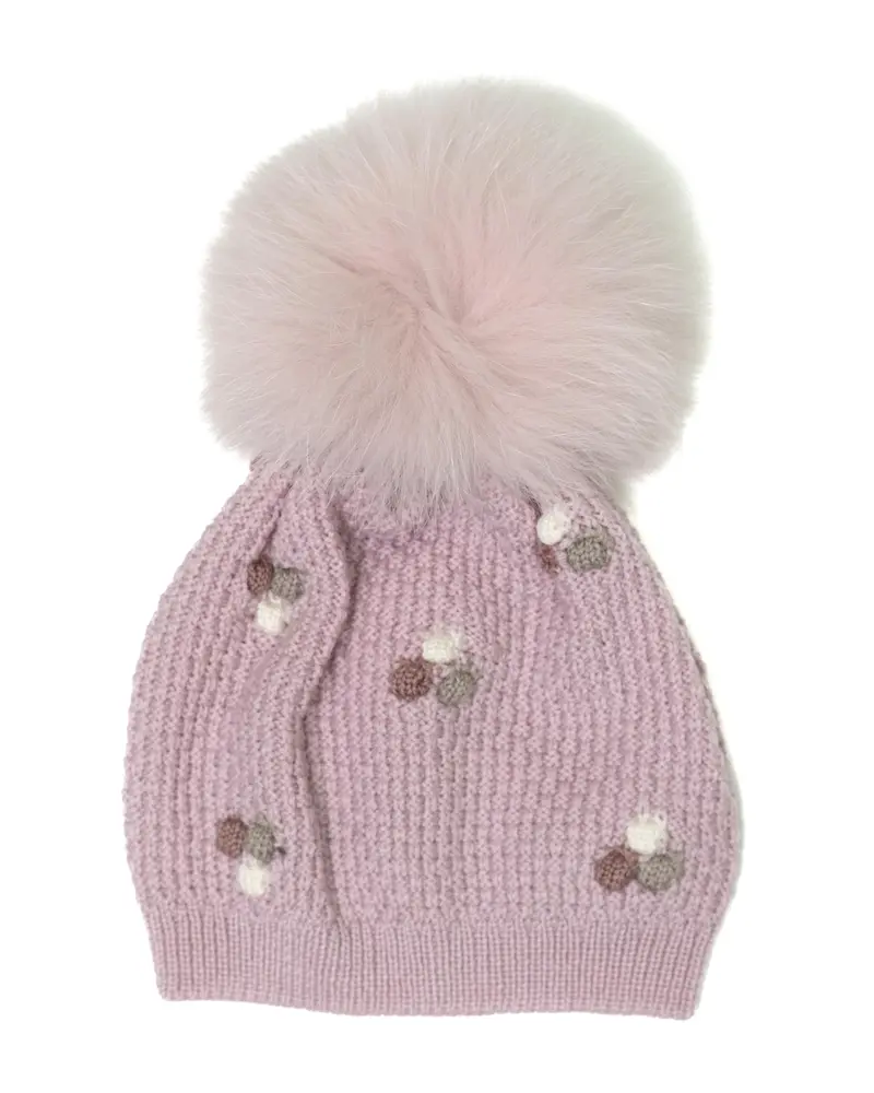 Cappello in lana con pom pon