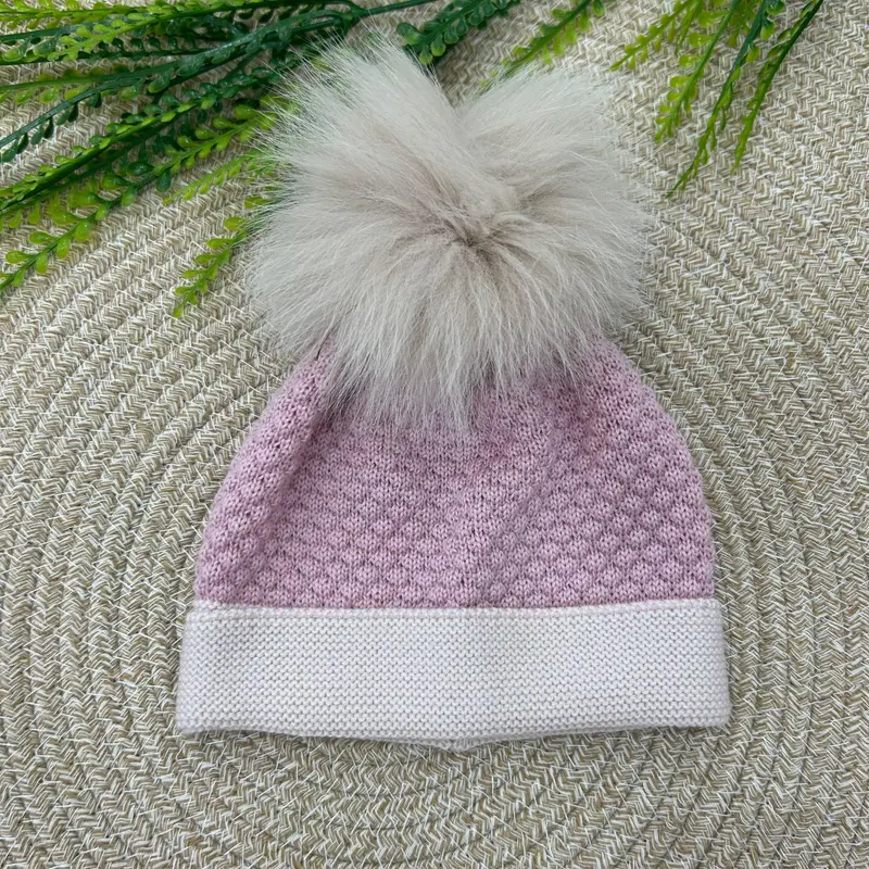 CAPPELLOL IN LANA CON POM PON IN VOLPE